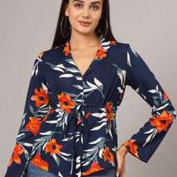 BRINNS Floral Print Shirt Style Top-image-99