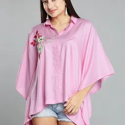 LetsDressUp Shirt Collar Flared Sleeve Shirt Style Kaftan Top-picture-15