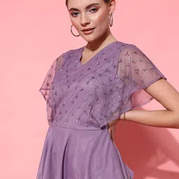 STREET 9 Lavender Embellished Top-image-52