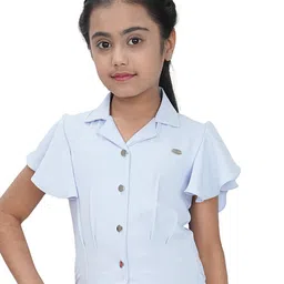 Tiny Girl Cuban Collar Flutter Sleeve Shirt Style Top-picture-18