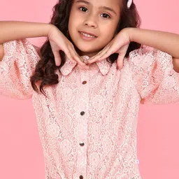 V-Mart Girls Floral Cotton Shirt Style Top-image-44