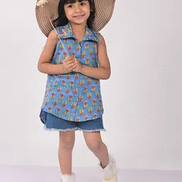 Kinder Kids Girls Floral Printed Cotton Top-image-17