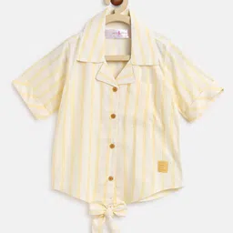 TALES & STORIES Girls Striped Shirt Style Top-image-97