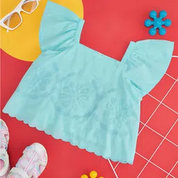 Pantaloons Junior Floral Embroidered Cotton Casual Top-14