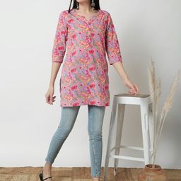 JANAKDULARI CREATION Floral Print Cotton Top-image-51
