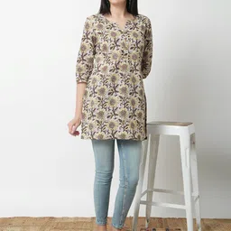 JANAKDULARI CREATION Floral Print Cotton Top-image-49