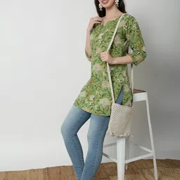 JANAKDULARI CREATION Floral Print Cotton Top-image-72