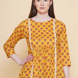 Modish Couture Floral Print Cotton Top-image-4