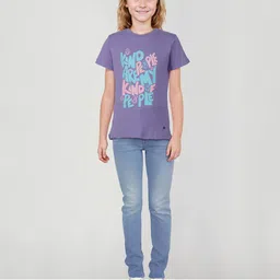 Gini and Jony Girls Typography Printed Cotton T-shirt-image-41