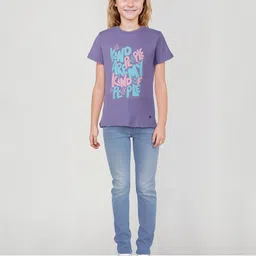 Gini and Jony Girls Typography Printed Cotton Tshirts-image-53