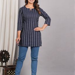 DHANOTA Geometric Print Cotton Top-picture-12