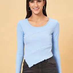 SF JEANS by Pantaloons Ribbed Round Neck Top-picture-4