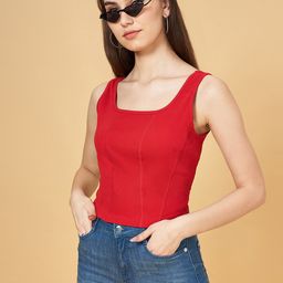 SF JEANS by Pantaloons Scoop Neck Fitted Top-picture-17