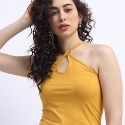 Tokyo Talkies Yellow Halter Neck Top-image-26