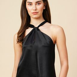 Chemistry Halter Neck Knotted Satin Top-picture-24