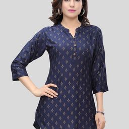 Saree Swarg Ethnic Motifs Printed Mandarin Collar Kurti-picture-33
