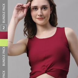 FBAR Pack Of 2 Bio Washed Ribbed Cotton Crop Tops-image-83