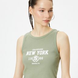 Koton Print Cotton Crop Top-image-94