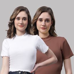 FBAR Pack Of 2 High-Neck Cotton Ribbed Crop Top-image-56