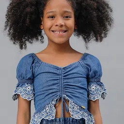 One Friday Sweetheart Neck Puff Sleeve Cotton Crop Top-image-95