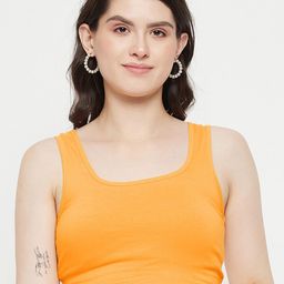 Hypernation Ribbed Fitted Crop Top-image-38