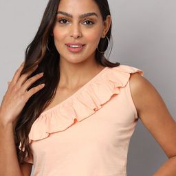 BRINNS Women One Shoulder Pure Cotton Crop Top-picture-12