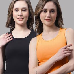FBAR Pack Of 2 Round Neck Skin Friendly Bio-Wash Pure Cotton Fitted Crop Tops-picture-10