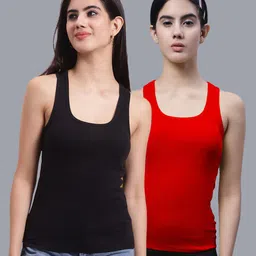FBAR Pack of 2 Scoop Neck Bio Wash Skin Friendly Cotton Sports Tank Top-picture-35
