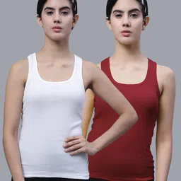 FBARPack Of 2 Scoop Neck Cotton Tank Top-picture-57