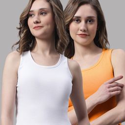 FBAR Pack Of 2 Round Neck Cotton Rib Tank Tops-image-70