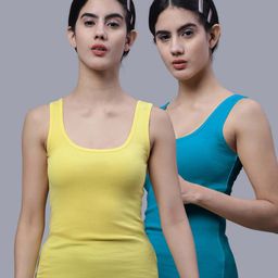 FBAR Pack Of 2 Scoop Neck Skin Friendly Cotton Tank Top-picture-2