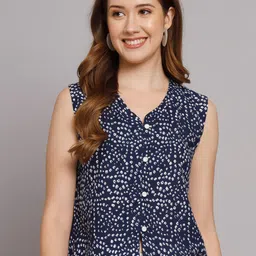 KALINI Bandhani Printed Cotton Regular Top-image-21