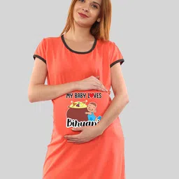 SillyBoom Graphic Printed Maternity T-shirt Nightdress-picture-18