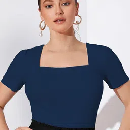 BAESD Ribbed Square Neck Knitted Casual Top-image-78