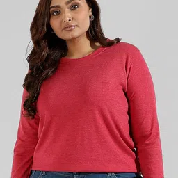 Instafab Plus Women Plus Size Round Neck Cotton T-shirt-picture-22