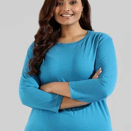Instafab Plus Size Round Neck Cotton Top-picture-12