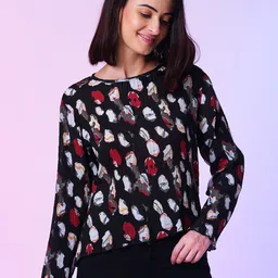 Globus Round Neck Long Sleeves Conversational Print Regular Party Top-image-44