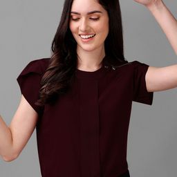 Kinjo Puff Sleeve Crepe Top-image-39