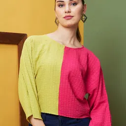 Globus Women Colourblocked Casual Top-image-57