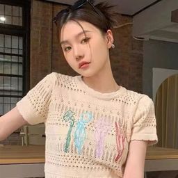 StyleCast Girls Beige Self Design Crop Top-image-50