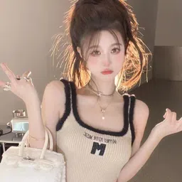 StyleCast Girls Brown Typography Printed Shoulder Straps Crop Fitted Top-picture-9
