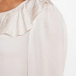 AND Cream-Coloured Solid Regular Top image 3