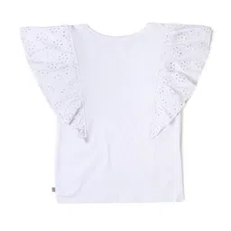 Allen Solly Junior Flutter Sleeve Cotton Top image 3