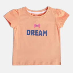 MINI KLUB Infants Girls Typography Printed Pure Cotton Tshirts-picture-14