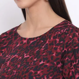 DRAAX Fashions Abstract Printed Flutter Sleeves Top image 2