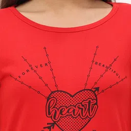 Fleximaa Red Print Longline Top image 2
