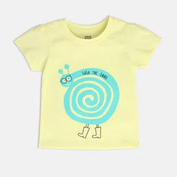 MINI KLUB GIRLS Round Neck short Sleeves Printed Cotton Top-picture-54