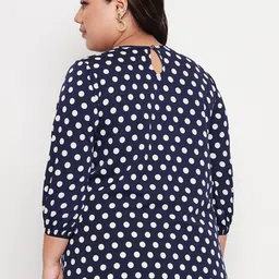 NABIA Plus Size Polka Dot Print Crepe Top image 3