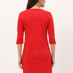 Fleximaa Red Print Longline Top image 5