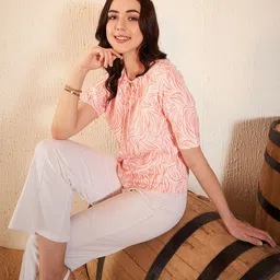 DENNISON Floral Printed Regular Top-image-74